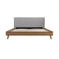 Lit King Complet Cassidy | Gris et Bois Naturel | KYG0985