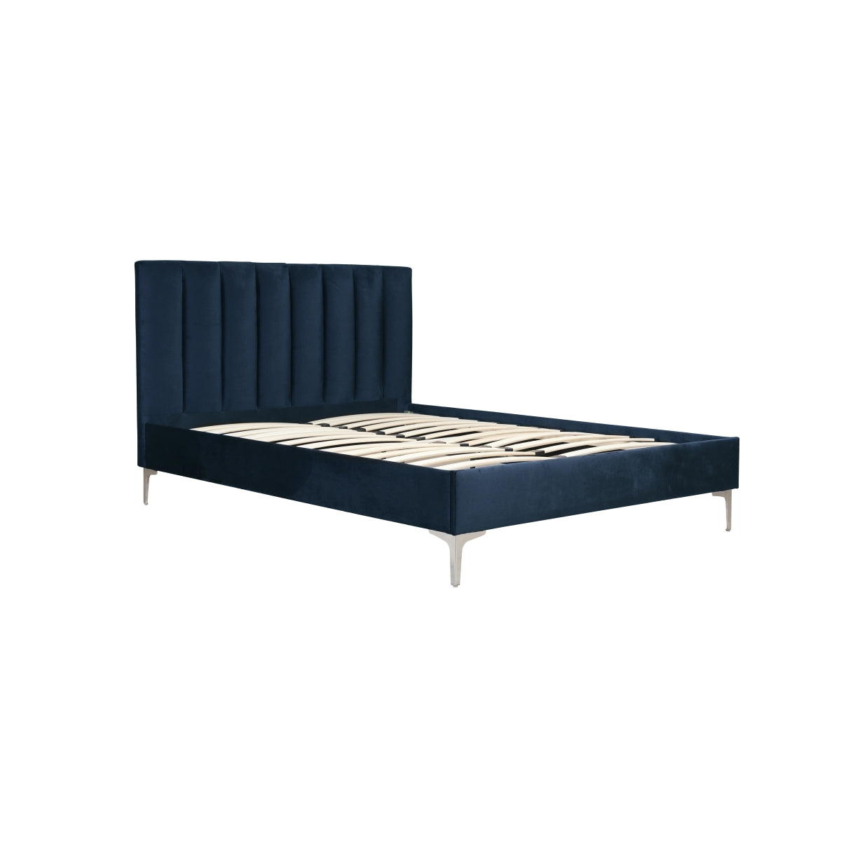 Lit Double Complet Melina | Bleu Marine Velours | VF3985