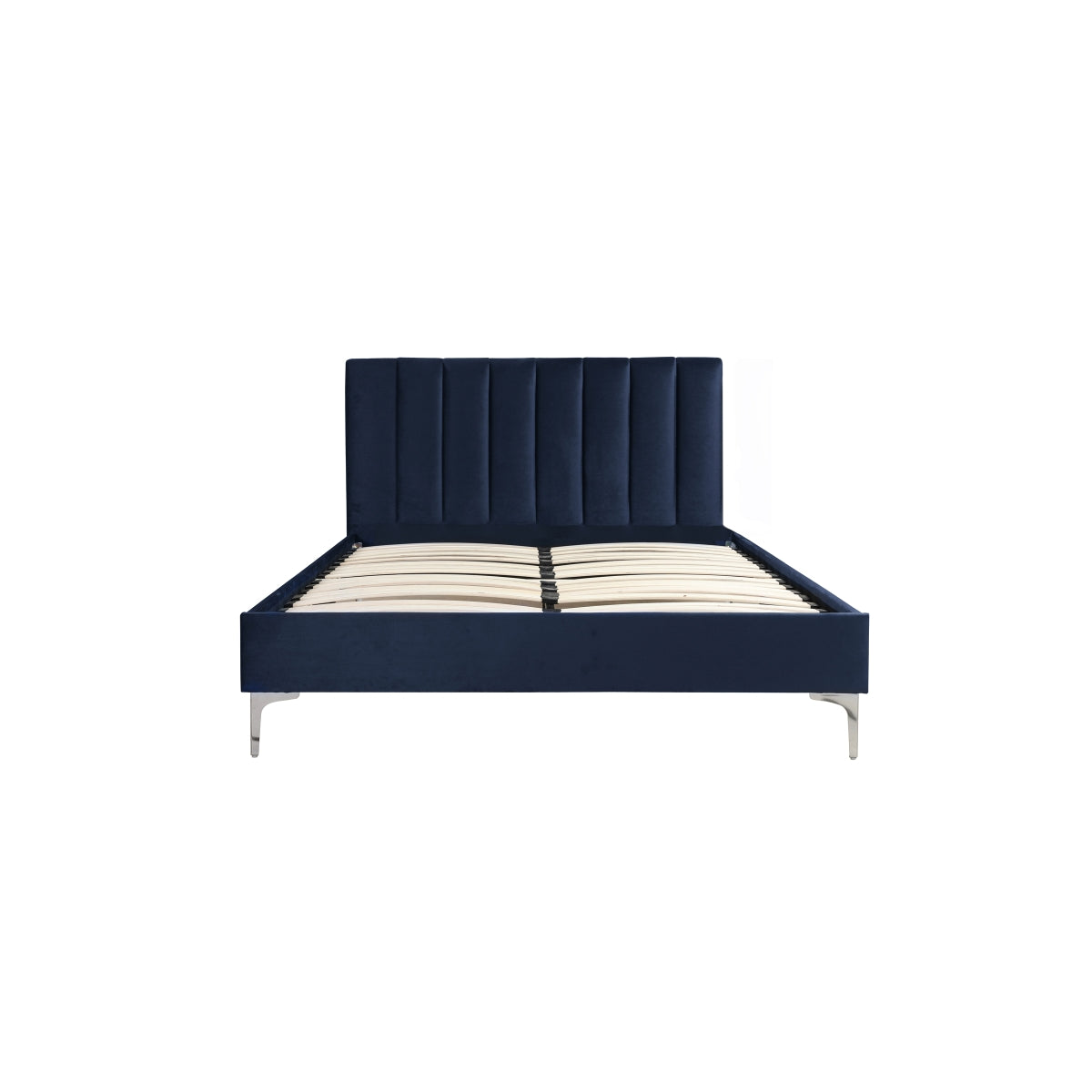 Lit Double Complet Melina | Bleu Marine Velours | VF3985