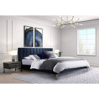 Lit Queen Complet Melina | Bleu Marine | QVQ3985
