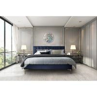 Lit Queen Complet Melina | Bleu Marine | QVQ3985