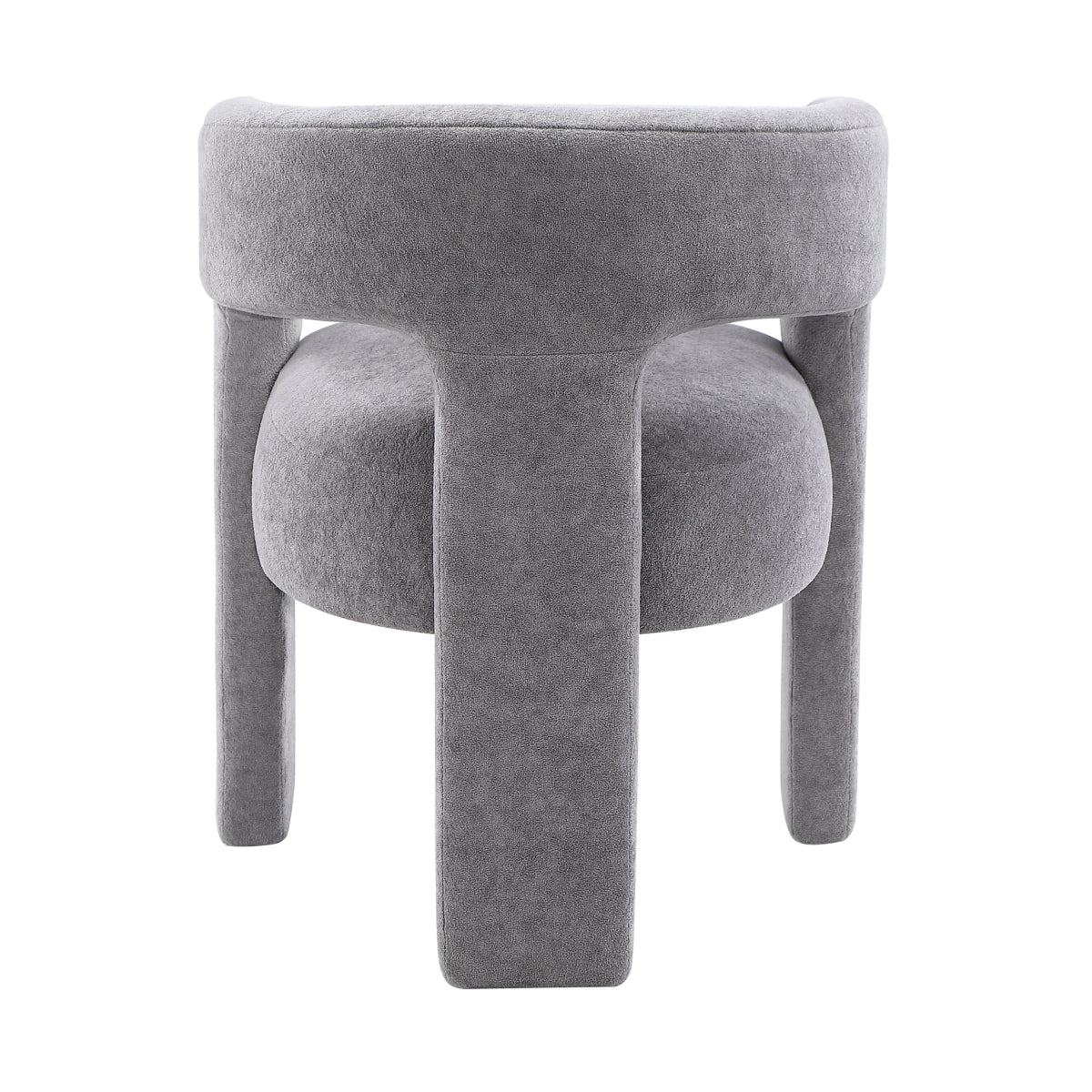 Chaise Oka gris foncé, vue de dos