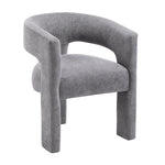 Chaise Oka gris foncé, vue de côté