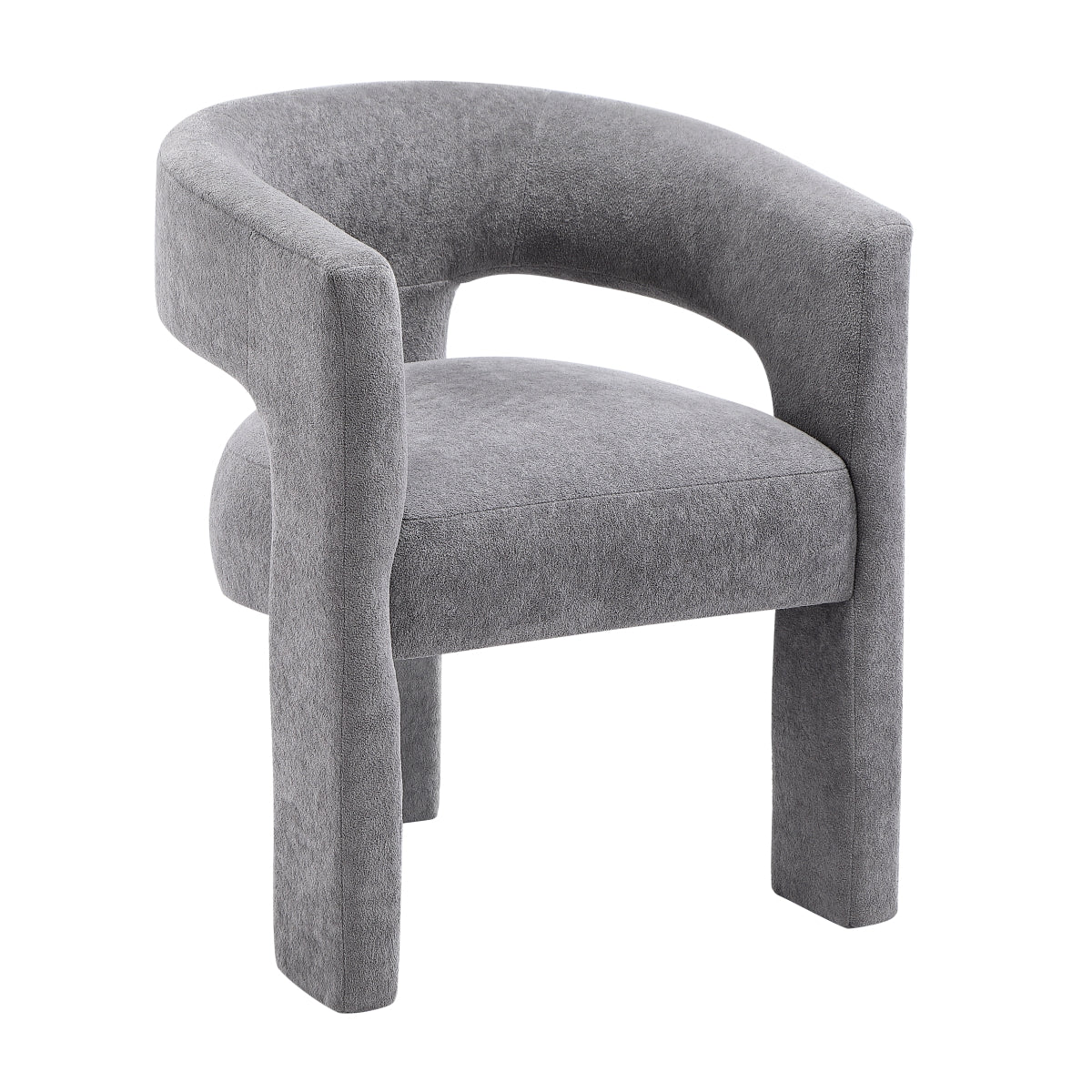 Chaise Oka gris foncé, vue de côté