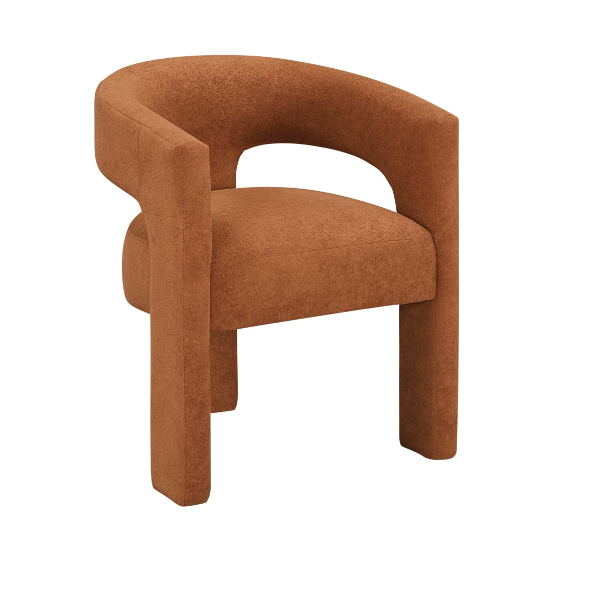 Chaise Oka rouille, vue de côté