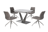 Table de Cuisine Extensible Rotative en Céramique | Blanc | 5416-T