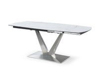 Table de Cuisine Extensible Rotative en Céramique | Blanc | 5416-T