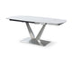 Table de Cuisine Extensible Rotative en Céramique | Blanc | 5416-T