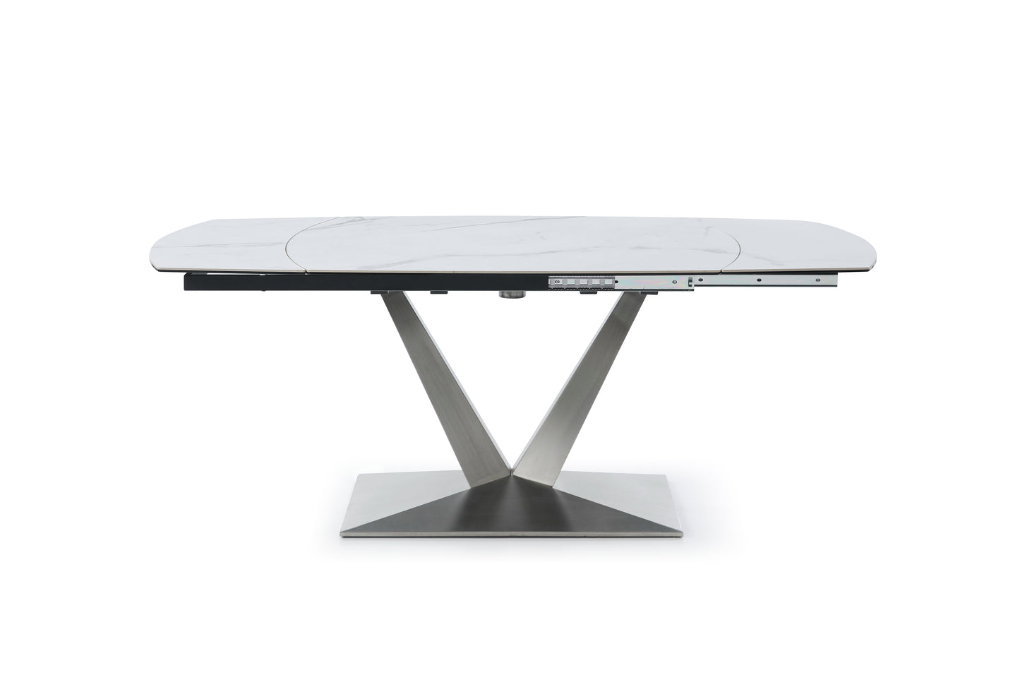 Table de Cuisine Extensible Rotative en Céramique | Blanc | 5416-T