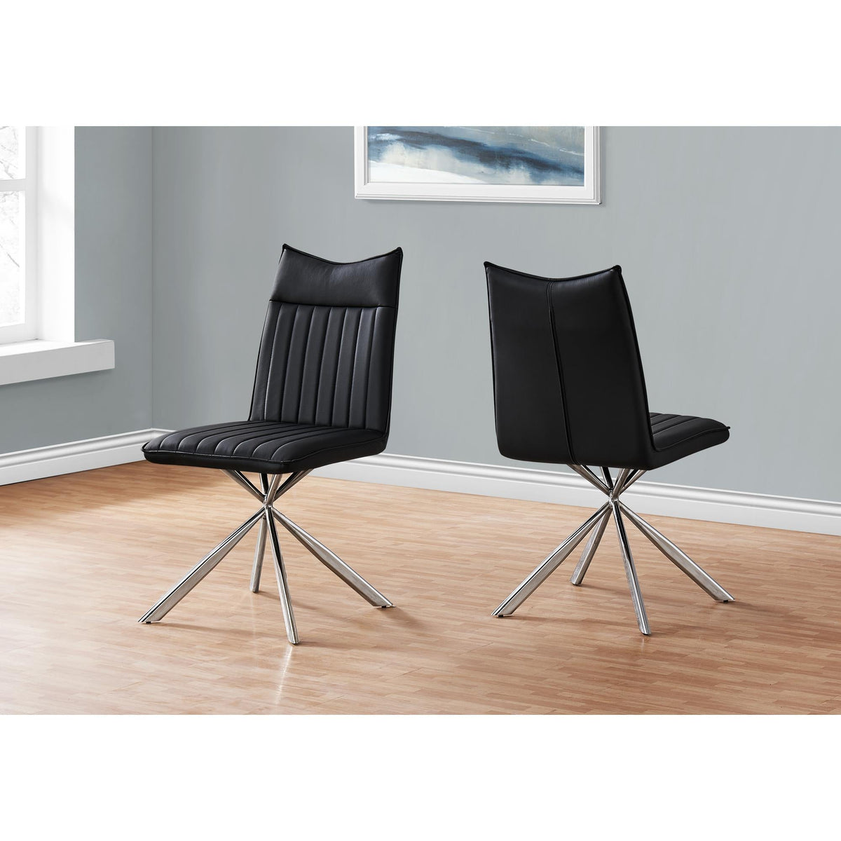 Chaise Marika noir et chrome