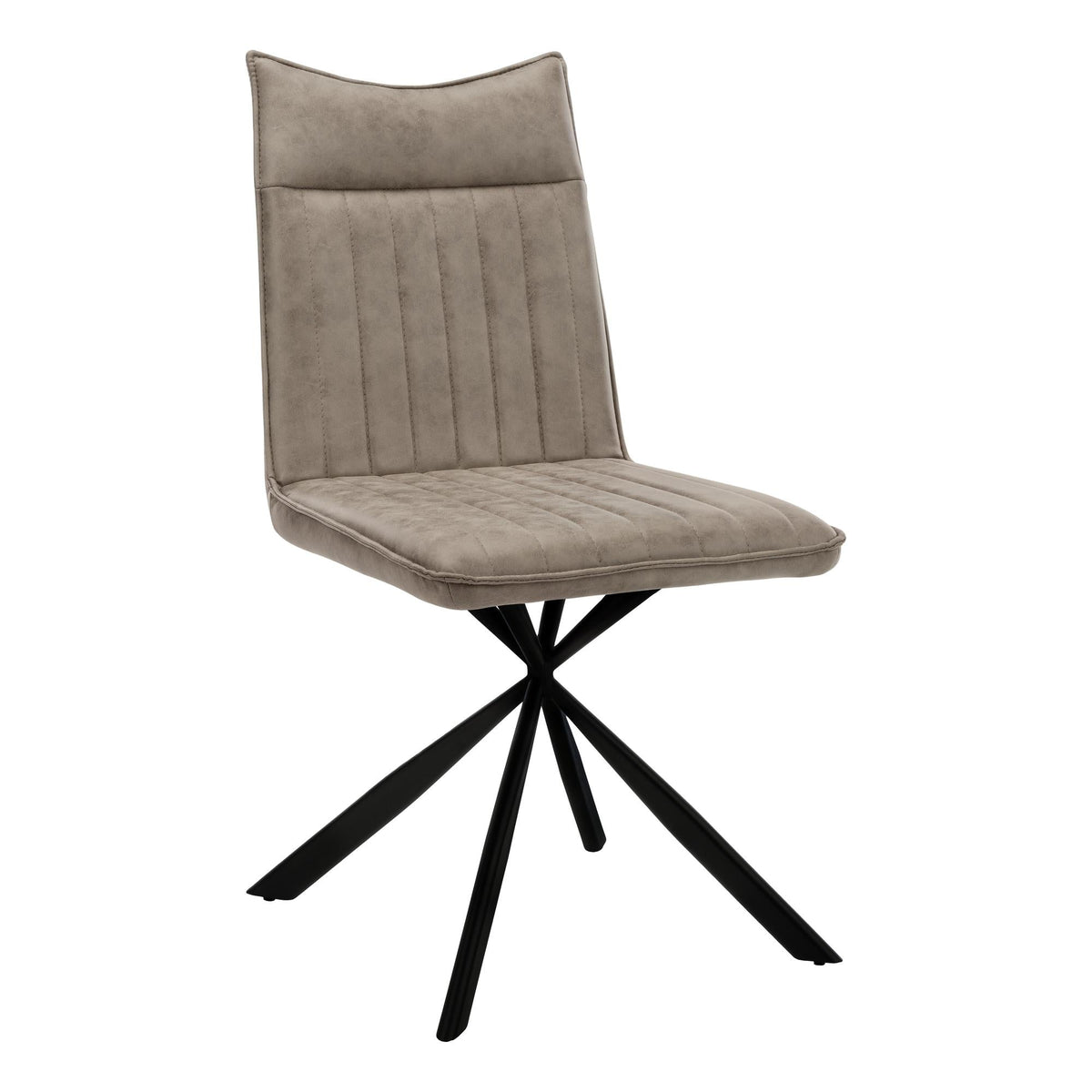 Chaise Marika - taupe et pattes en métal noir