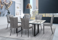 Table de Cuisine- 63''-79'' / Marbre Gris et Blanc / MA6841-78DT