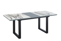 Table de Cuisine- 63''-79'' / Marbre Gris et Blanc / MA6841-78DT