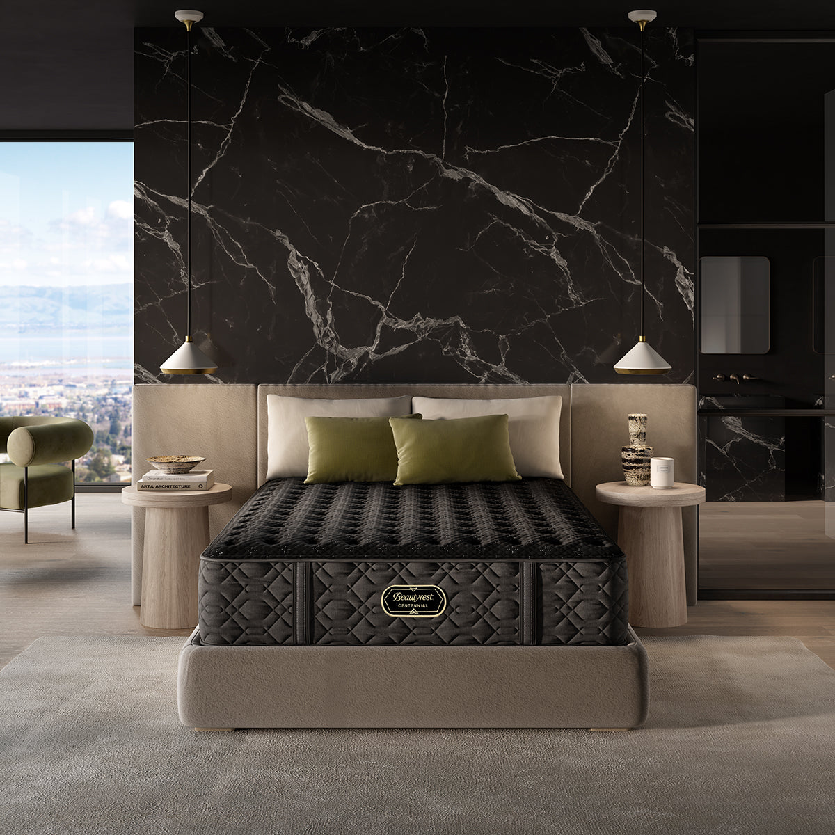 Matelas Beautyrest Centennial Alect Très Grand / BASE DE LIT OFFERTE