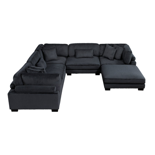 Traverse - Sectionnel Modulaire - 6 morceaux - Noir