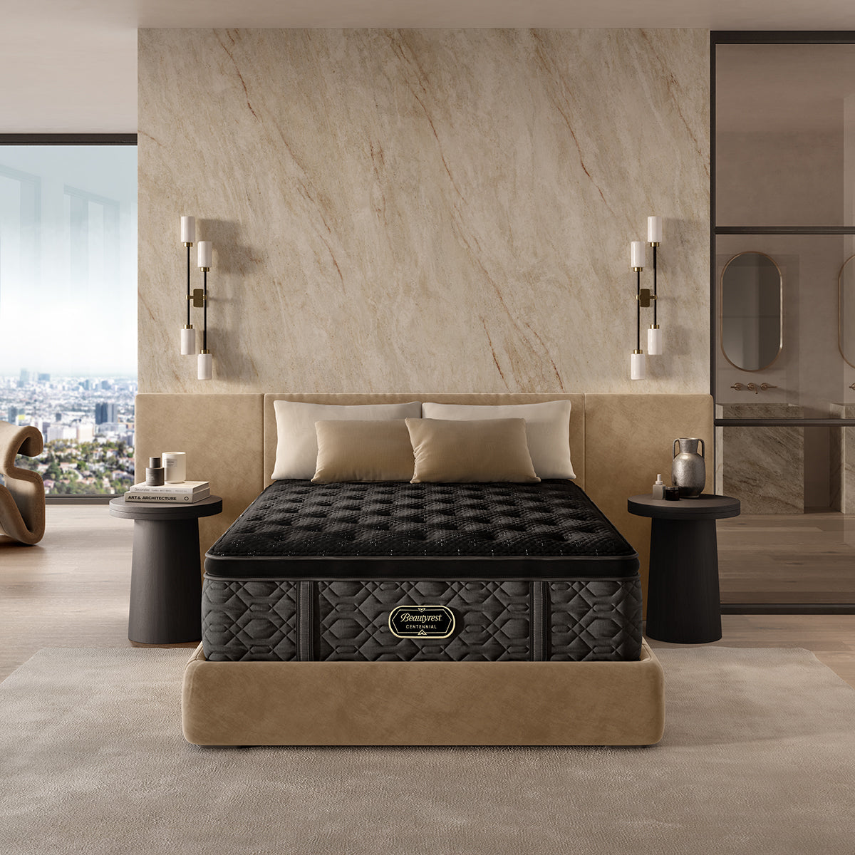 Matelas Beautyrest Centennial Adastra Très Grand / BASE DE LIT OFFERTE
