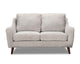 Causeuse Contemporaine en Tissu | Beige Clair | 2-GEB0409