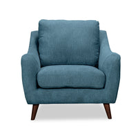 Chaise Contemporaine en Tissu | Bleu | 1-UBL0409