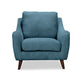 Chaise Contemporaine en Tissu | Bleu | 1-UBL0409