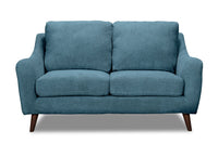 Causeuse Contemporain en Tissu | Bleu | 2-UBL0409