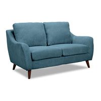 Causeuse Contemporain en Tissu | Bleu | 2-UBL0409