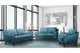 Ensemble de Sofa en Tissu Collection Kitchener | Bleu | UBL0409