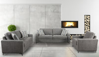 Causeuse grise en tissu #9049CH-2