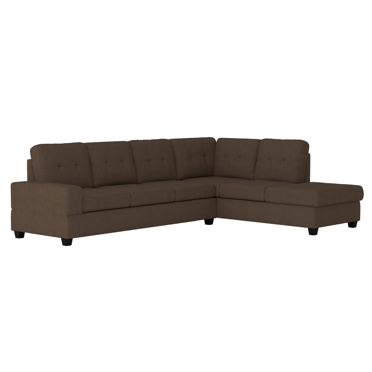 Sofa Sectionnel Réversible 2-Pièces avec Porte-Gobelets Escamotables | Chocolat | CS*CCH7095