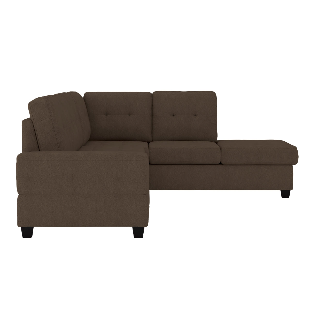 Sofa Sectionnel Réversible 2-Pièces avec Porte-Gobelets Escamotables | Chocolat | CS*CCH7095