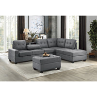 Derwin - Sofa Sectionnel Réversible 2-Pièces - Gris foncé