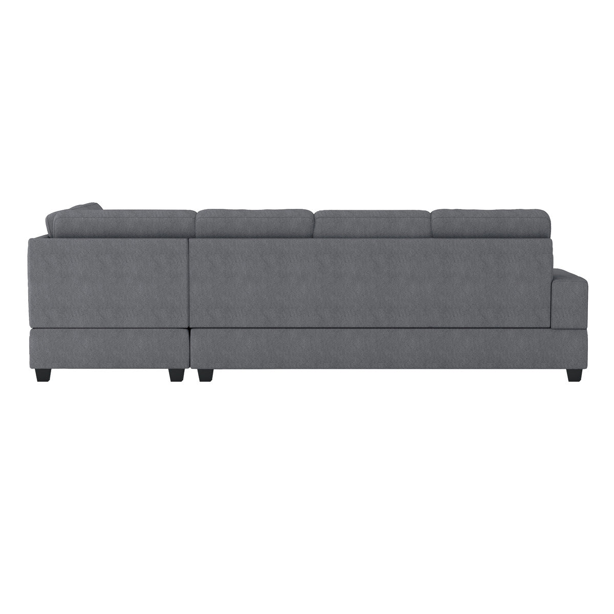 Sofa Sectionnel Réversible 2-Pièces avec Porte-Gobelets Escamotables | Gris Foncé | CS*YGD7509