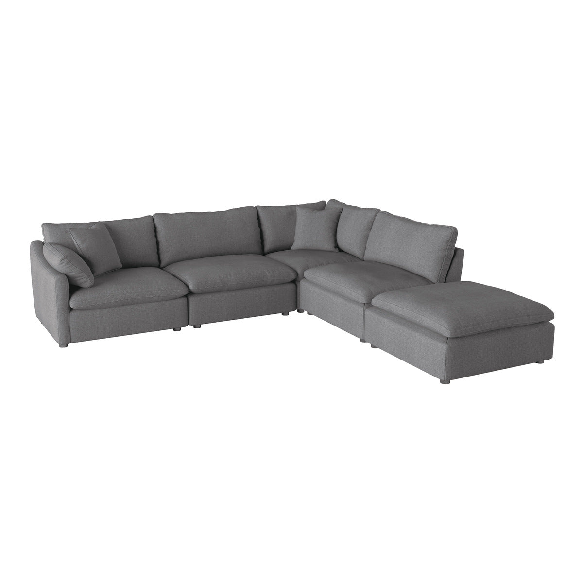 Chaise Modulaire Latérale Droite/ Gris Foncé