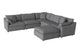 Ottoman | Sofa Modulaire | 6 Morceaux | Gris foncé