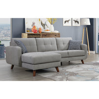 Sofa Sectionnel 2-Pièces avec Chaise Côté Gauche | Gris | SSYG1959
