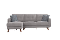 Sofa Sectionnel 2-Pièces avec Chaise Côté Gauche | Gris | SSYG1959