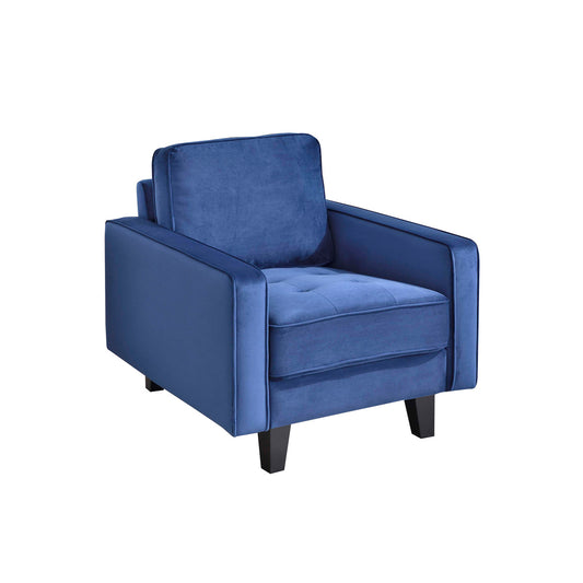 Chaise en Velours Classique Toulouse | Bleu | 1-ULB30099