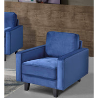 Chaise en Velours Classique Toulouse | Bleu | 1-ULB30099