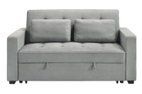 Sofa-Lit avec 2 Oreillers | Gris Clair | LC3-YGL29099