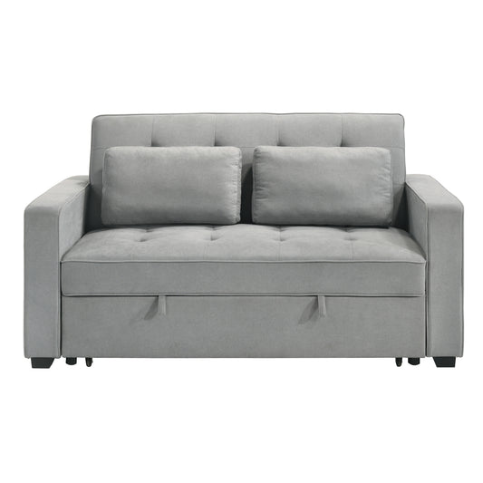 Sofa-Lit avec 2 Oreillers | Gris Clair | LC3-YGL29099