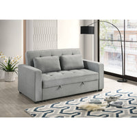 Sofa-Lit avec 2 Oreillers | Gris Clair | LC3-YGL29099