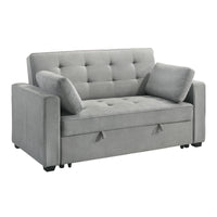 Sofa-Lit avec 2 Oreillers | Gris Clair | LC3-YGL29099