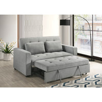 Sofa-Lit avec 2 Oreillers | Gris Clair | LC3-YGL29099
