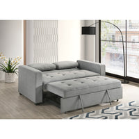 Sofa-Lit avec 2 Oreillers | Gris Clair | LC3-YGL29099