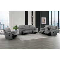 Chaise Manuelle Inclinable Double Inclinaison Russka | Gris | 1-YG13099