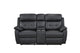 Causeuse Inclinable Électrique Olivier en Cuire Véritable et PVC Match | Noir | 2-YG13099