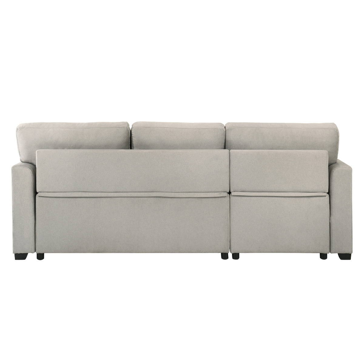 Sofa Sectionnel 2-Pièces avec Lit Escamotable et Chaise Réversible de Rangement | Beige | SSEB37099