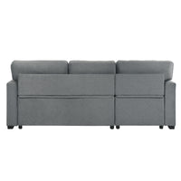 Hadin | Sofa Sectionnel 2-Pièces avec Lit Escamotable | Chaise Réversible de Rangement | Gris | Gris foncé | Beige | SSYG43099