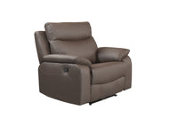 Wembley | Chaise Inclinable Manuelle en Cuir Véritable | Brun | 10299