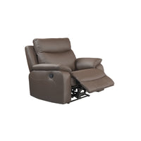 Wembley | Chaise Inclinable Manuelle en Cuir Véritable | Brun | 10299