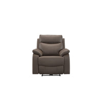 Wembley | Chaise Inclinable Manuelle en Cuir Véritable | Brun | 10299